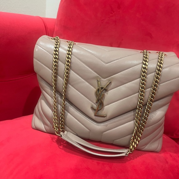 Yves Saint Laurent Handbags - YSL Lou Lou medium beige